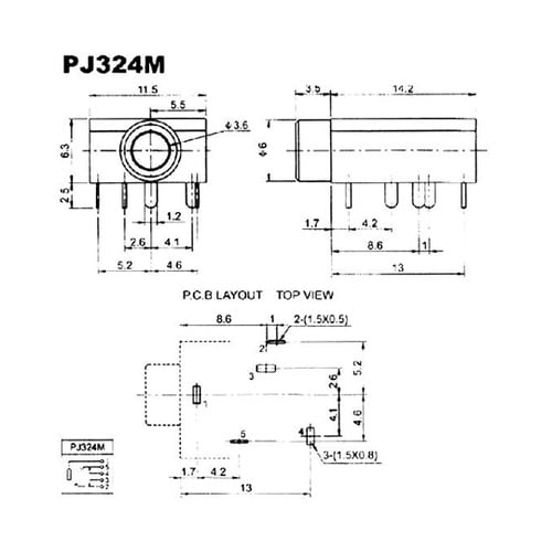 PJ324M 基板用 スイッチ付キ