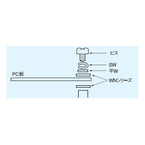 絶縁用平ワッシャー(ナイロン) M2用