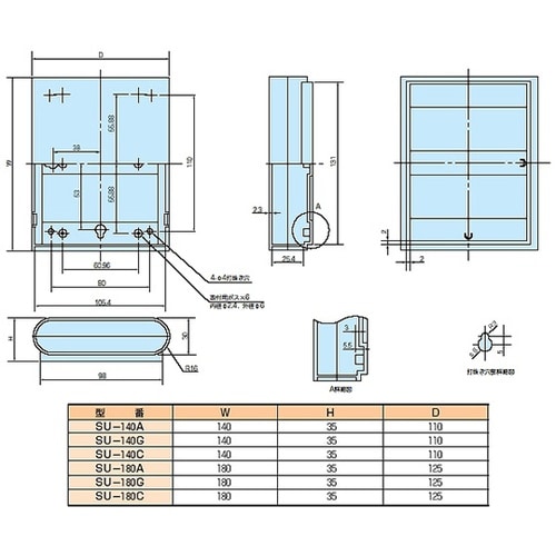 SU−140G ワンタッチ開閉プラケース