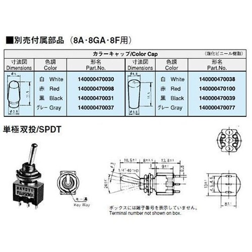 8A1021−Z トグルスイッチ
