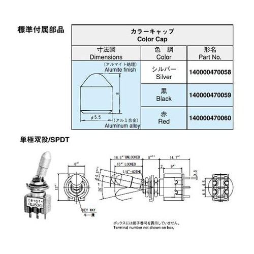 8E1011Z ロッキングトグルスイッチ