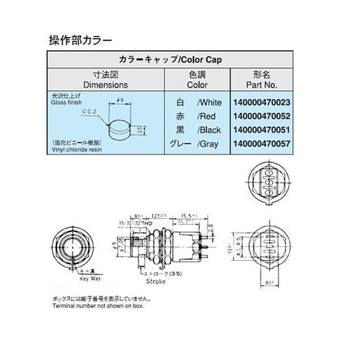 ムスタング押しボタンスイッチ 8Y101