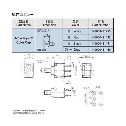極超小形押しボタンスイッチ FP1F−2