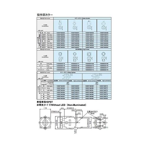 超小形照光式押しボタンスイッチ LTM2