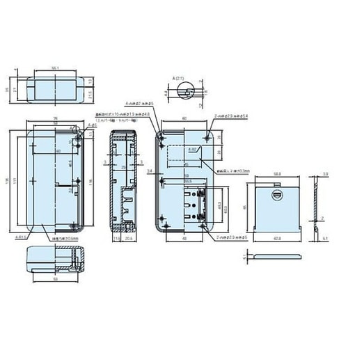 LC135H−M3−Wプラスチックケース