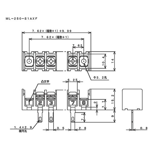 ML−250−S1AXF−6P貫通端子台