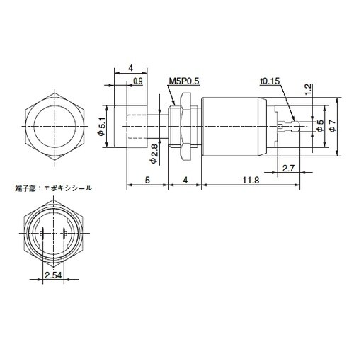 押しボタンスイッチ OFF−(ON) 単