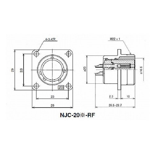 NJC202RF メタルコンセント