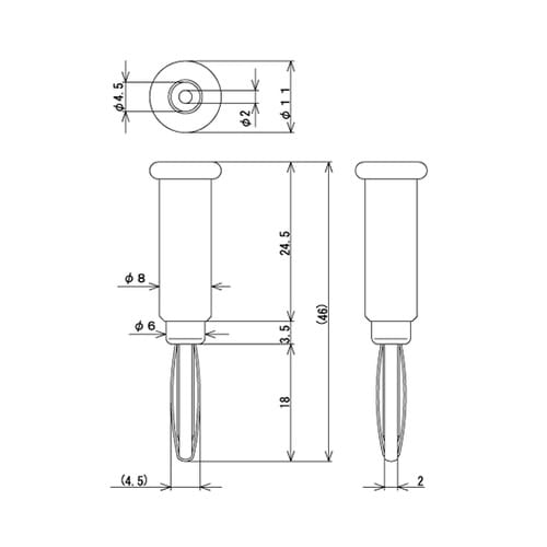 TJ−560−Gバナナプラグφ11緑