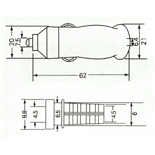 PM041A シガープラグ保護チューブ付