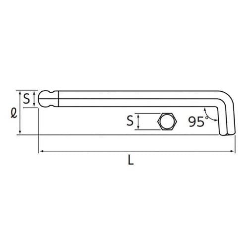 HLDS250−5 ロング六角棒レンチ