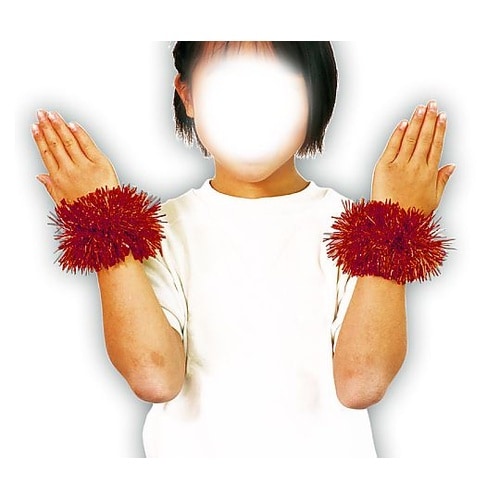 2957 キラキラリストバンド 赤