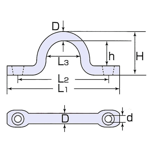 IS−8 ステンレス アイストラップ#8
