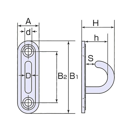 OPD−5 ステンレスオープンパッドアイ