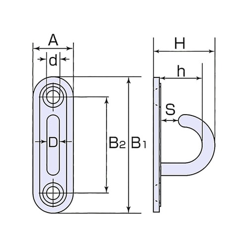OPD−6 ステンレスオープンパッドアイ