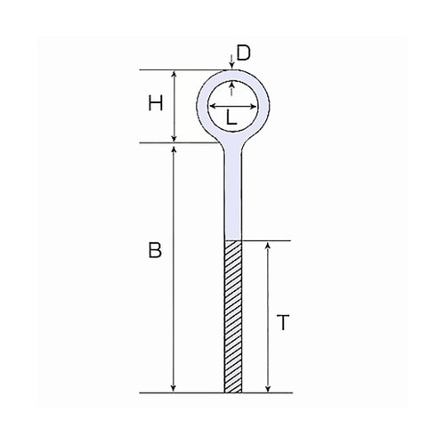 つば無ロングアイボルト 8×120 LC