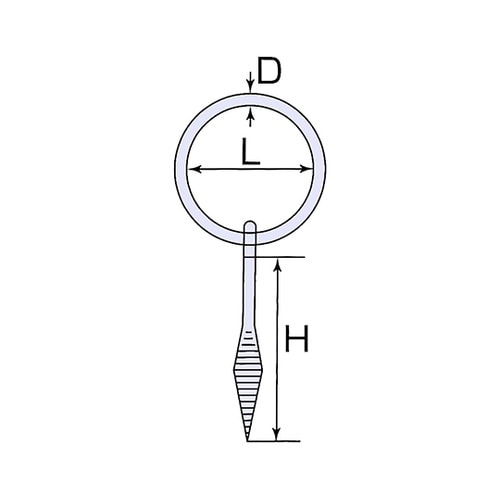 ステンレス 打ち込み丸カン #3 CR−