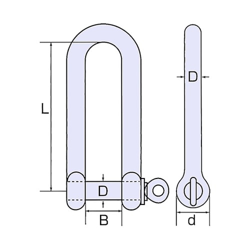RC−5 ステンレス 半丸シャックル#5
