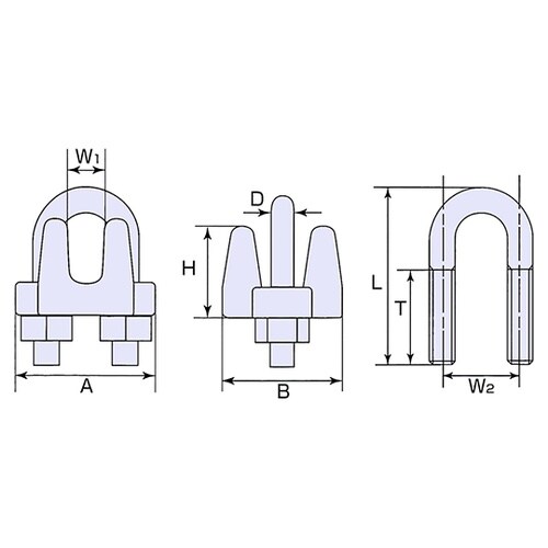 WC−4 ステンレスワイヤークリップ#4
