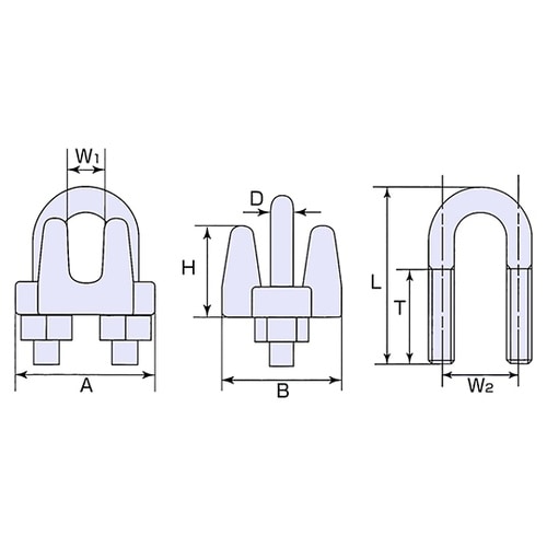 WC−6 ステンレスワイヤークリップ#6