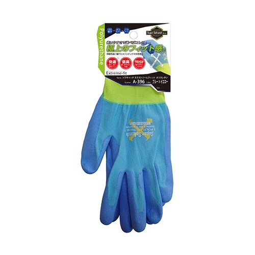 A−396 ソフキャッチ 青×黄 LL