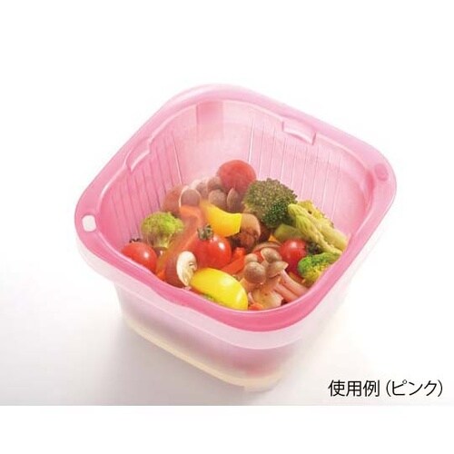 MW−031 角型ボウル&ザル グリーン