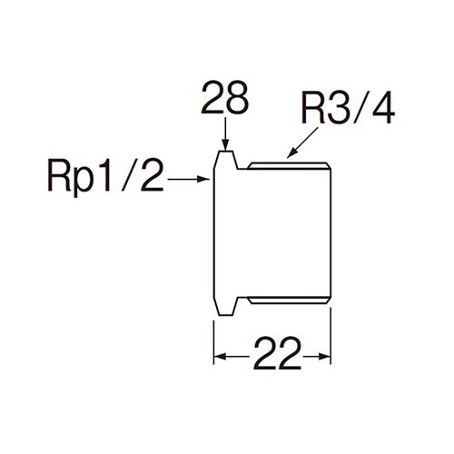ブッシング おねじR3/4×めねじRp1