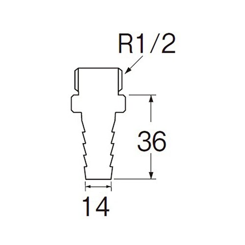 JT28−1/2X14 ホースニップル