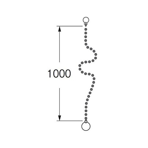 バス用ゴム栓クサリ 玉径5φ×長さ100