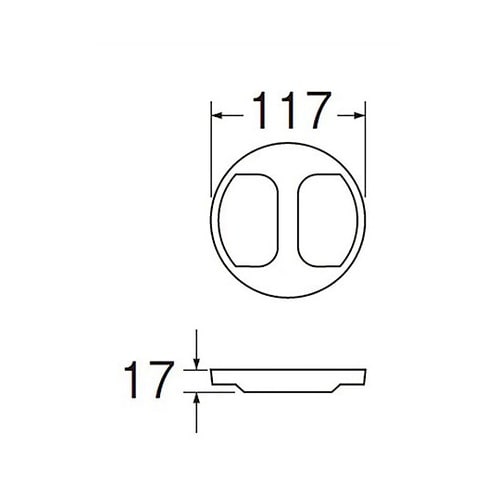 流し排水栓フタ 117mm PH63F−