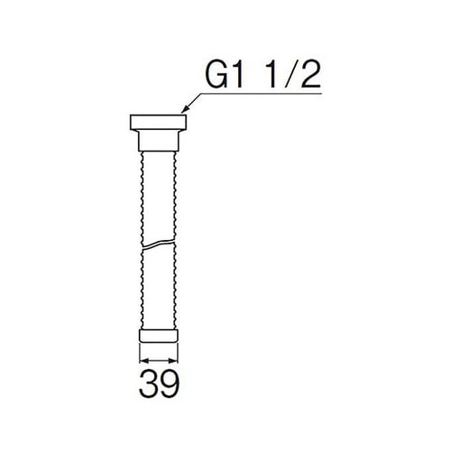 流し排水栓ホース ネジ付 ネジ式接続タイ