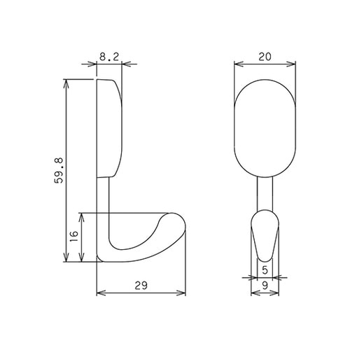 MJ−022W コートフック・シングル