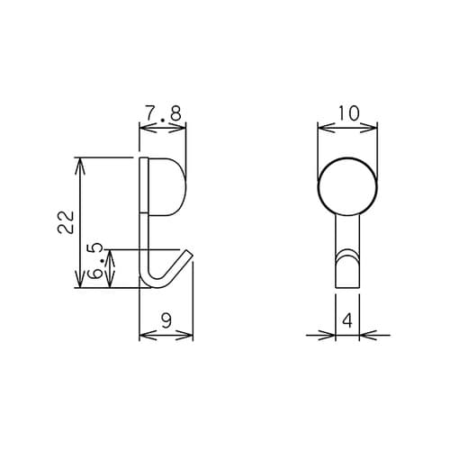 取付らくらくセット ニッケルメッキ 6セ