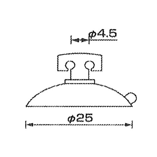 強力ファミリー吸盤 くもり横T字 3個入