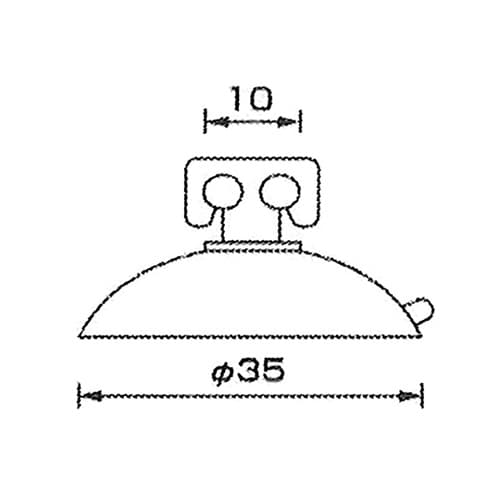 強力ファミリー吸盤 くもり横T字 2個入