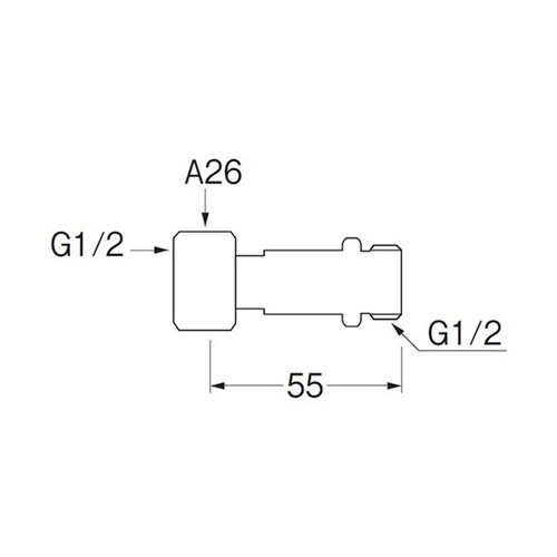 水道配管用片ナット付アダプター T840