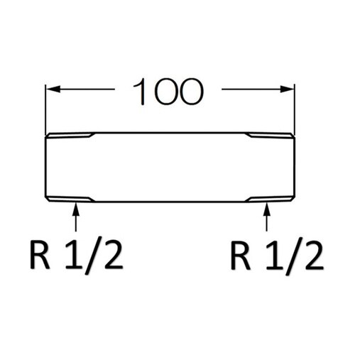 水道配管用給水管 全長100mm 呼び径