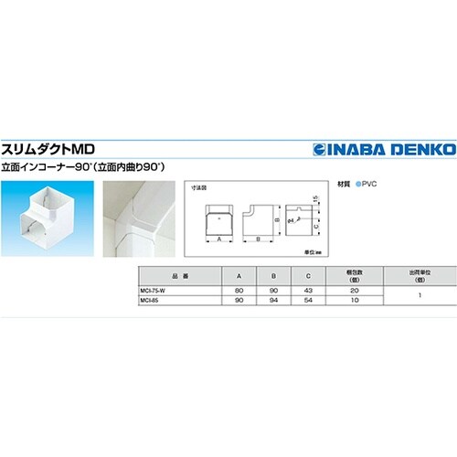 MCI−85 MD立面インコーナー