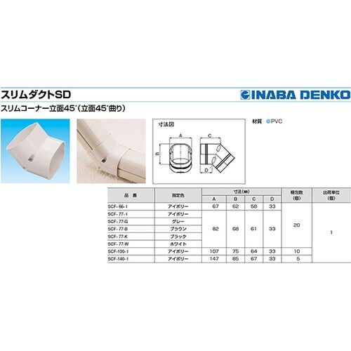 SCF−66−Iスリムコーナー立面45°