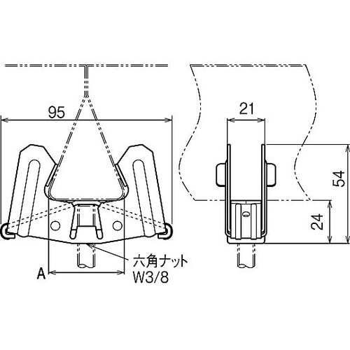HB3FD1−W3 Fデッキ用吊り金具