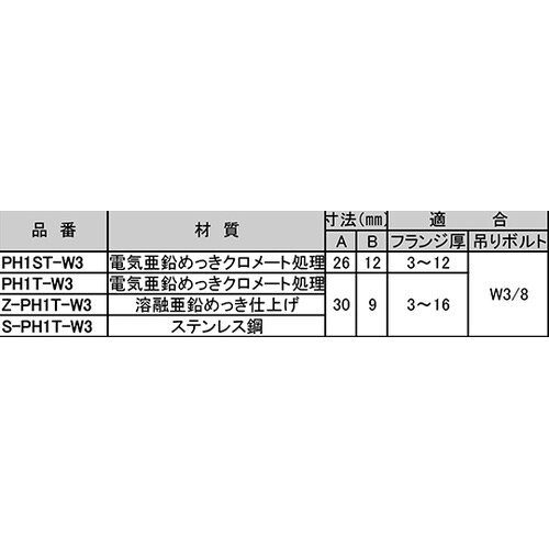 Z−PH1T−W3 パイラック 吊り金具