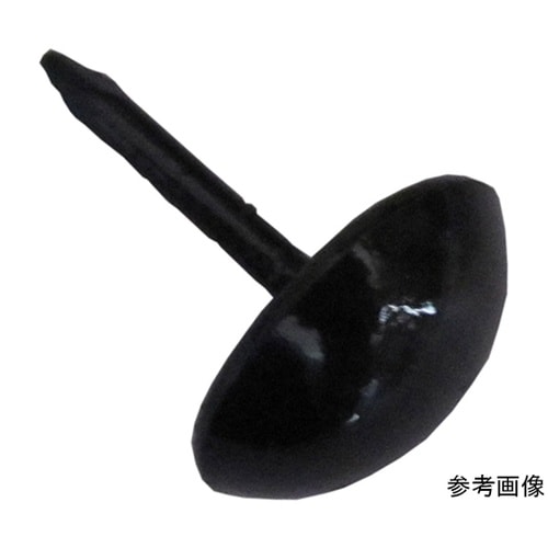 4F084 黒塗太鼓鋲 19mm 15個