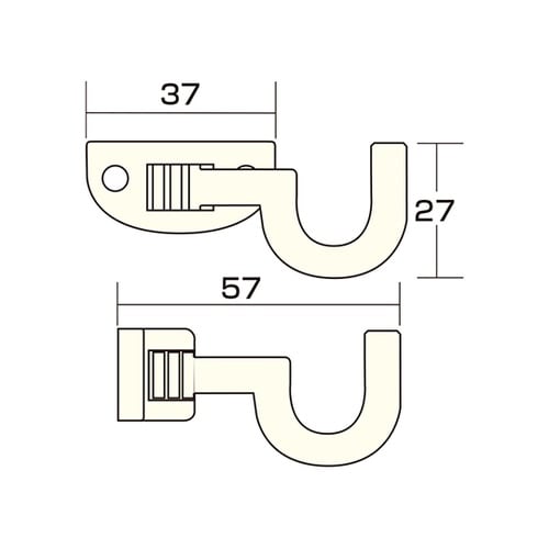AP−074W 回転フックU型 WB