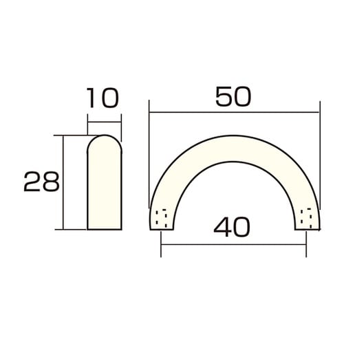 AP−235W アルミ取手 50mm 銀