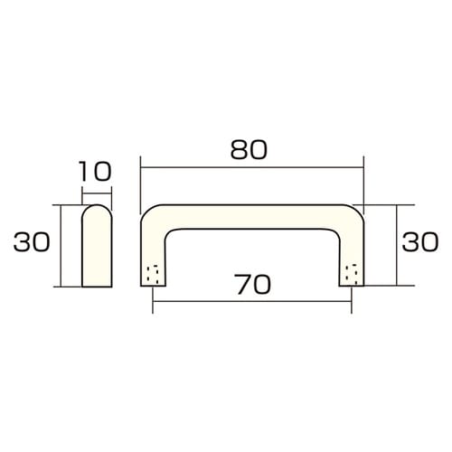 AP−238B アルミ取手 80mm 黒