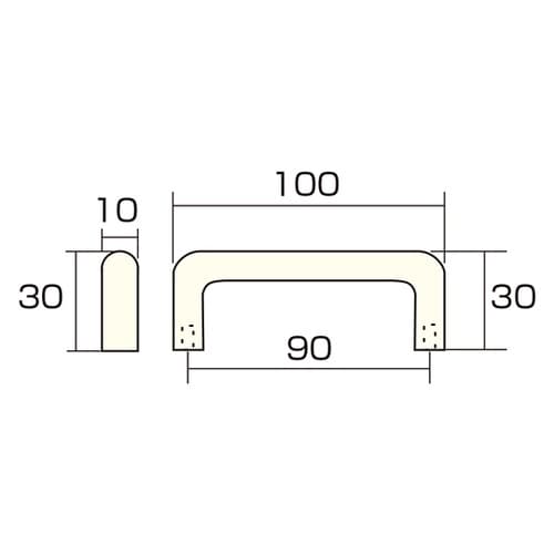 AP−240B アルミ取手 100mm黒