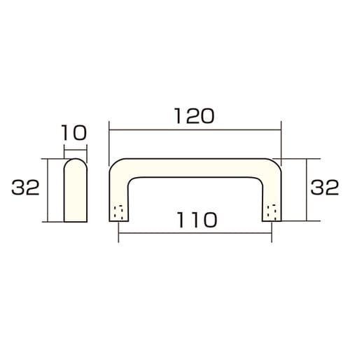AP−242B アルミ取手 120mm黒