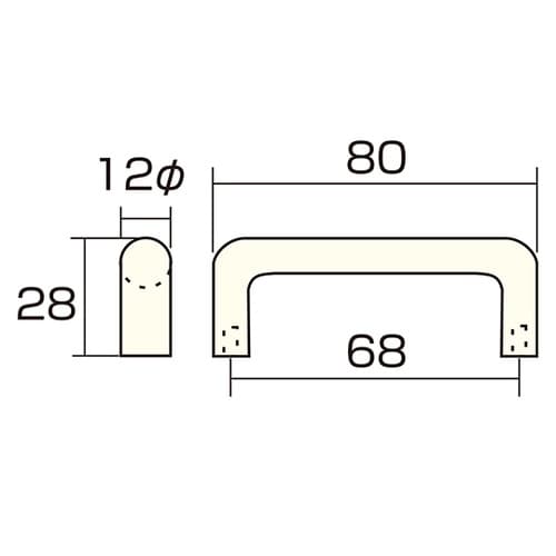 AP−283E PC木目丸棒取手80mm