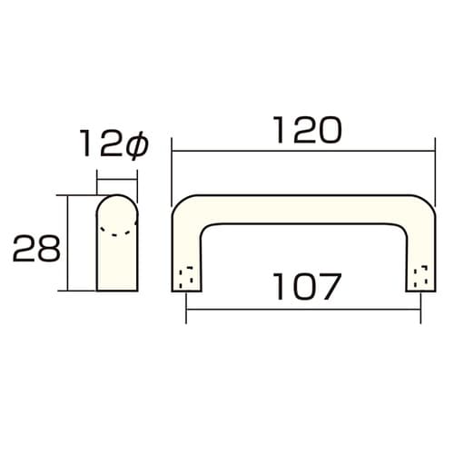 AP−284E PC木目丸棒 120mm