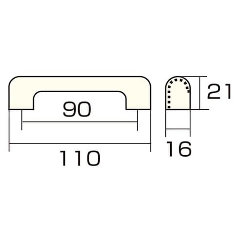 AP−295W PCローズ取手110mm